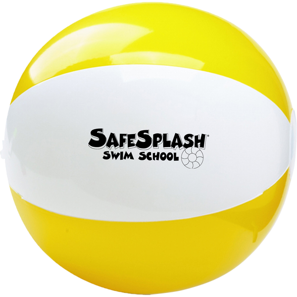SafeSplash Swim School: 6" Two-Tone Beach Ball