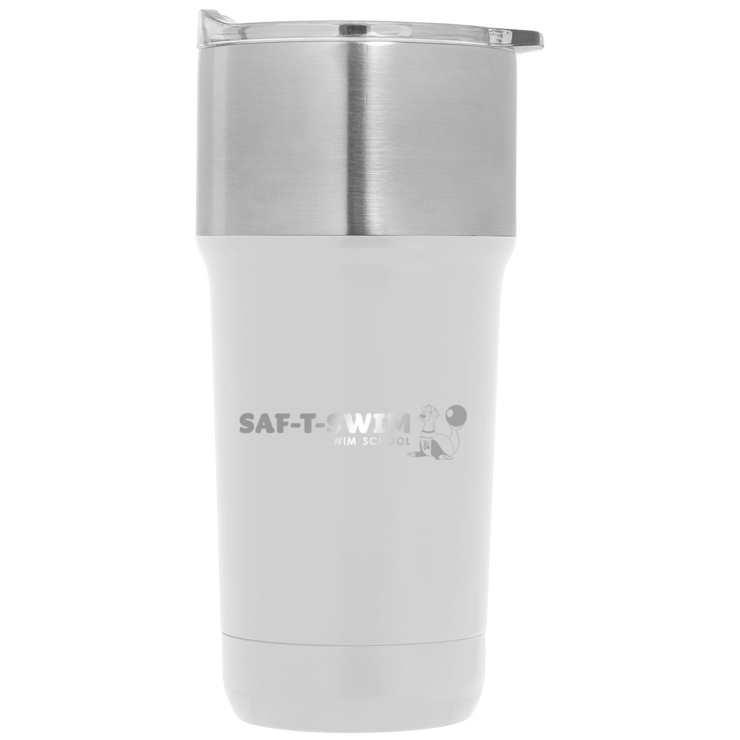 Saf-T-Swim: 20oz Laser Engraved Double Wall Stainless Tumbler