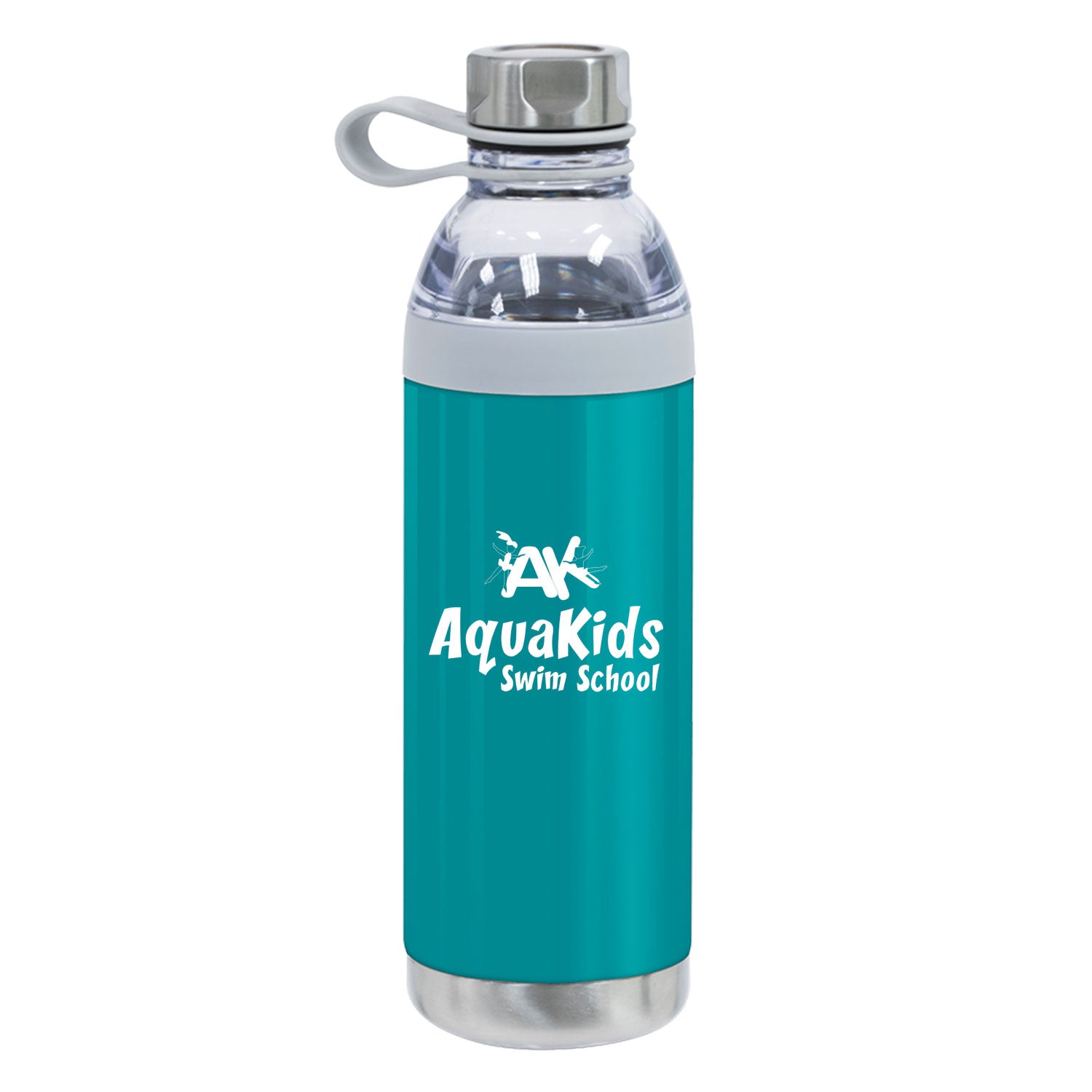 AquaKids Swim School: Dual Opening Stainless Steel Water Bottle