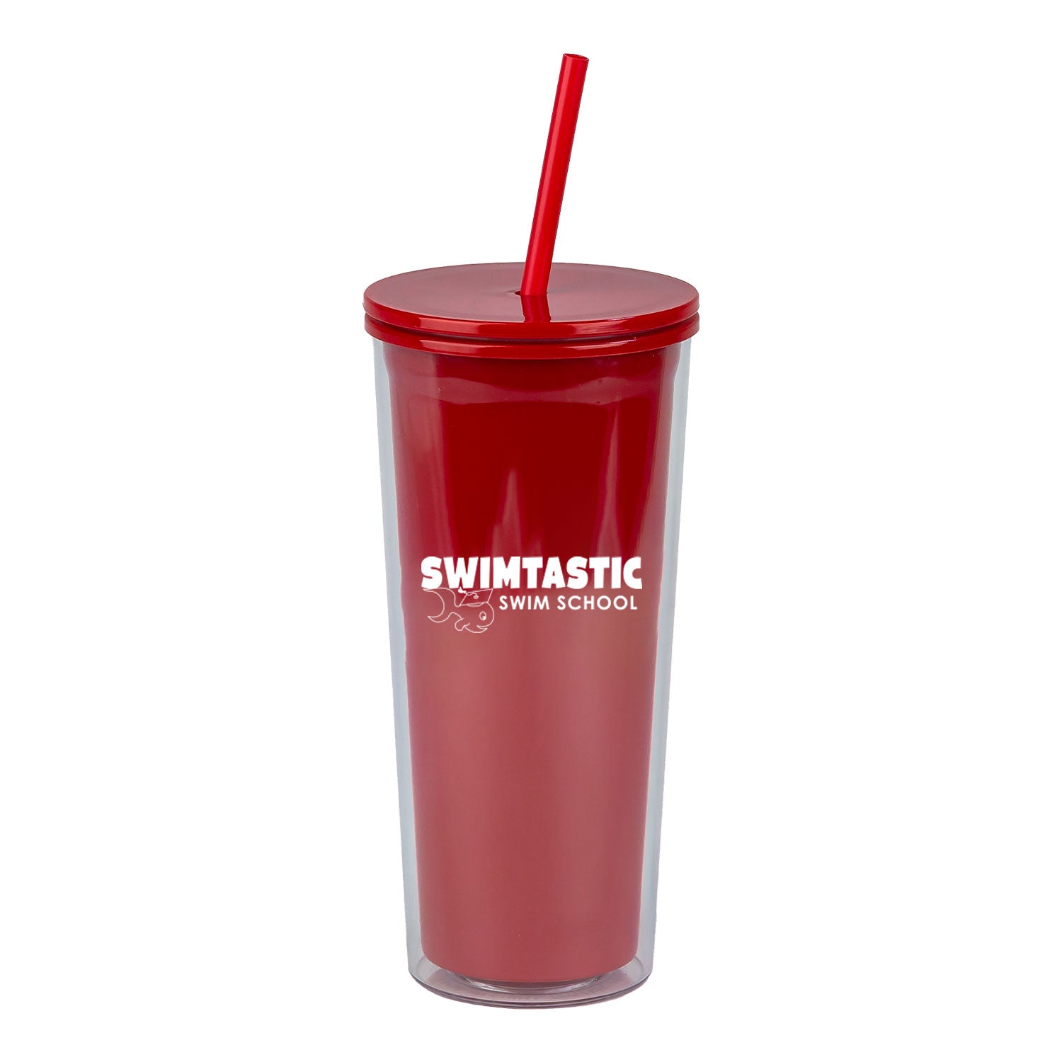 Swimtastic Swim School: 24oz Double Wall Plastic Tumbler