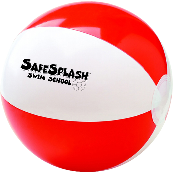 SafeSplash Swim School: 6" Two-Tone Beach Ball