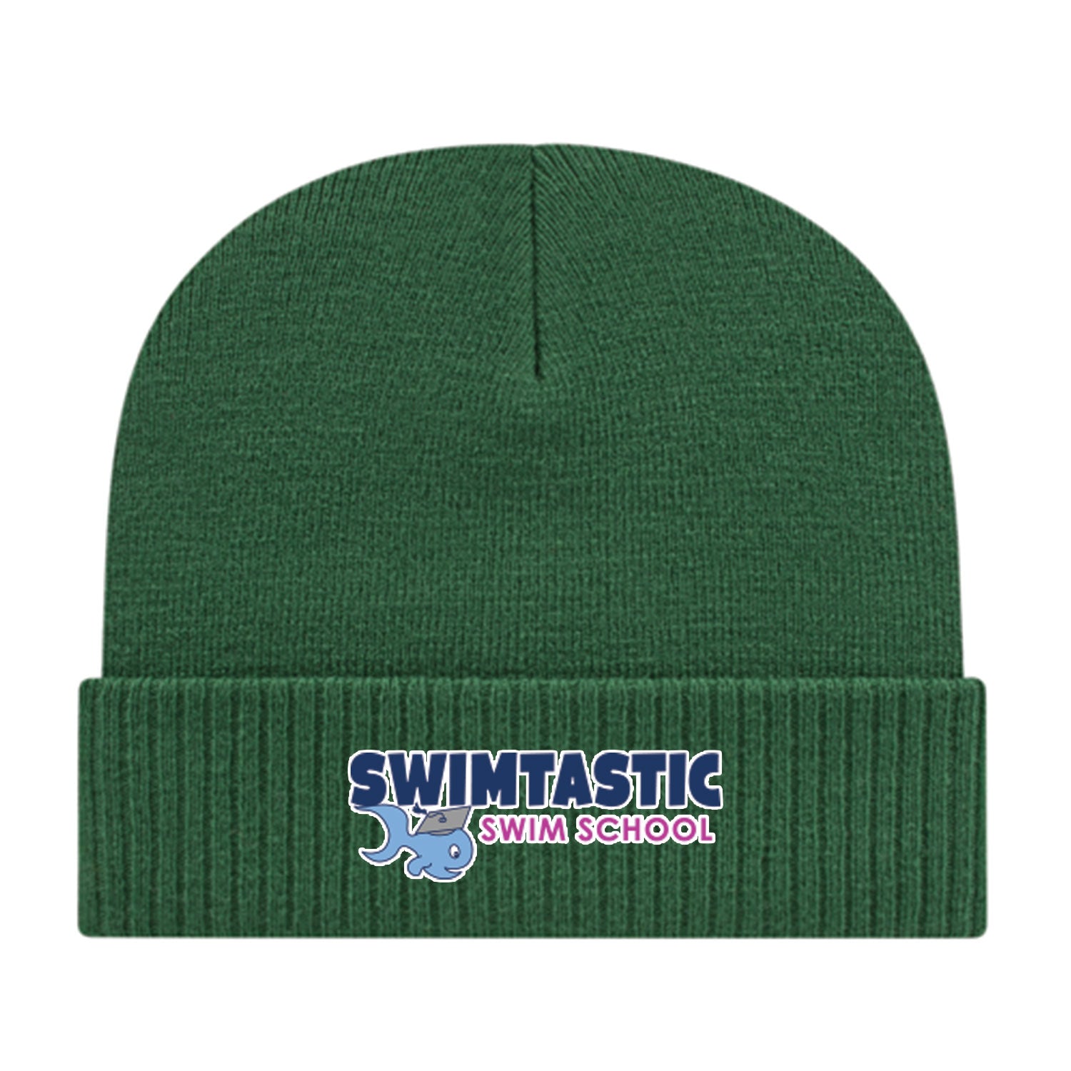 Swimtatstic Swim School: Knit Cap with Ribbed Cuff