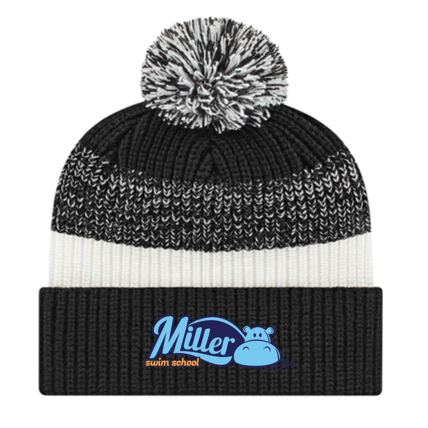 Miller Swim School: Thick Ribbed Knit Cap with Cuff
