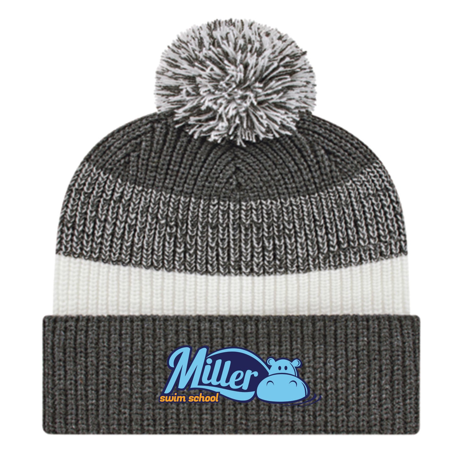 Miller Swim School: Thick Ribbed Knit Cap with Cuff