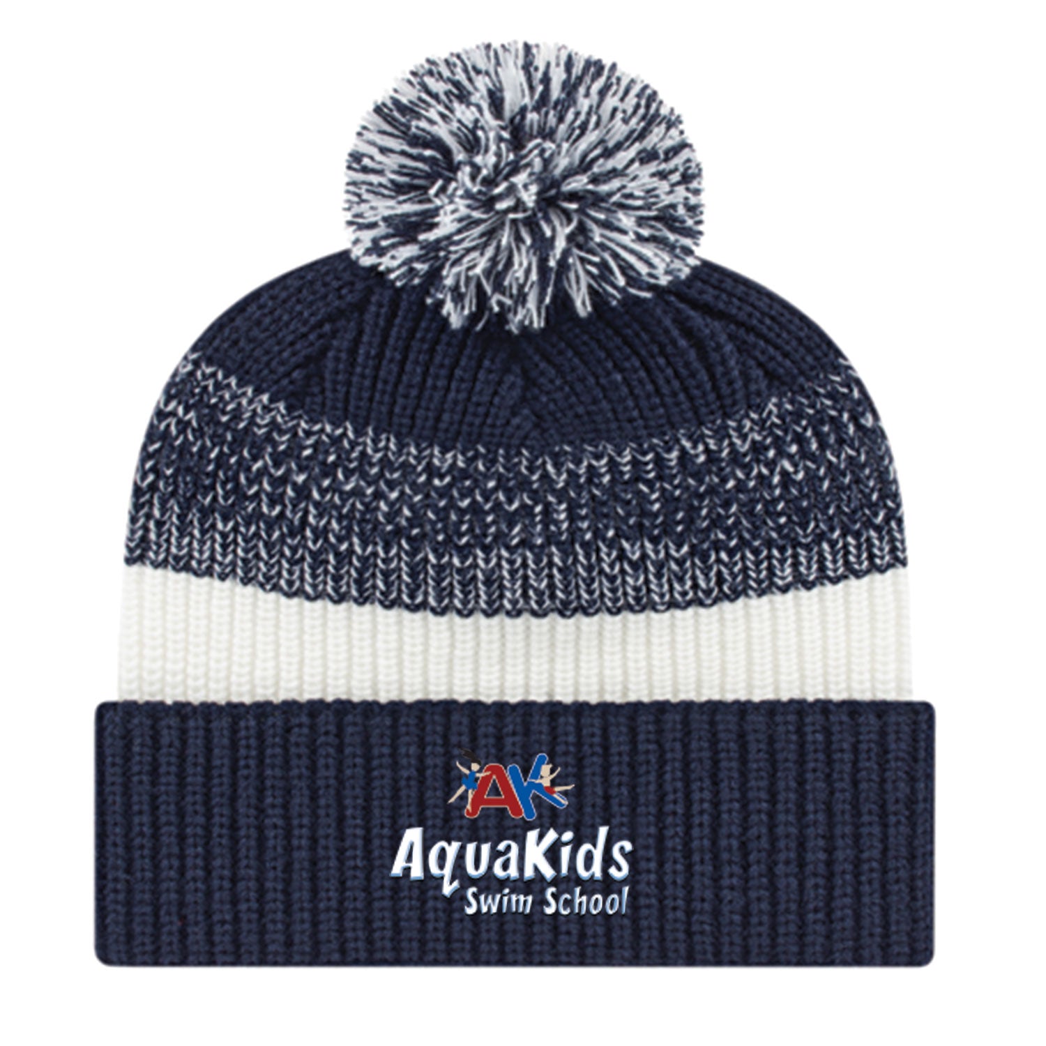 AquaKids Swim School: Thick Ribbed Knit Cap with Cuff