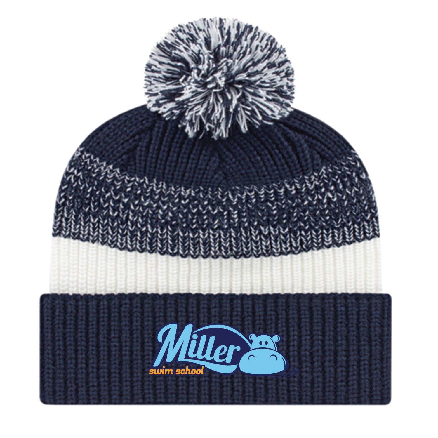 Miller Swim School: Thick Ribbed Knit Cap with Cuff