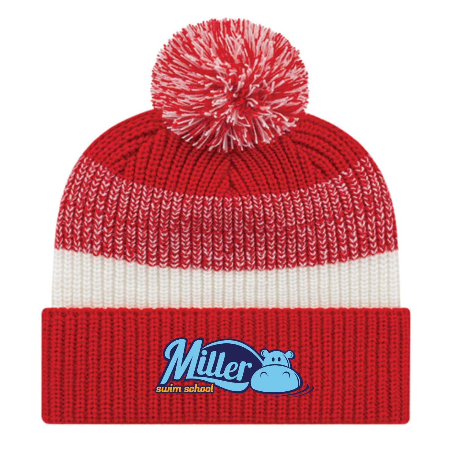 Miller Swim School: Thick Ribbed Knit Cap with Cuff