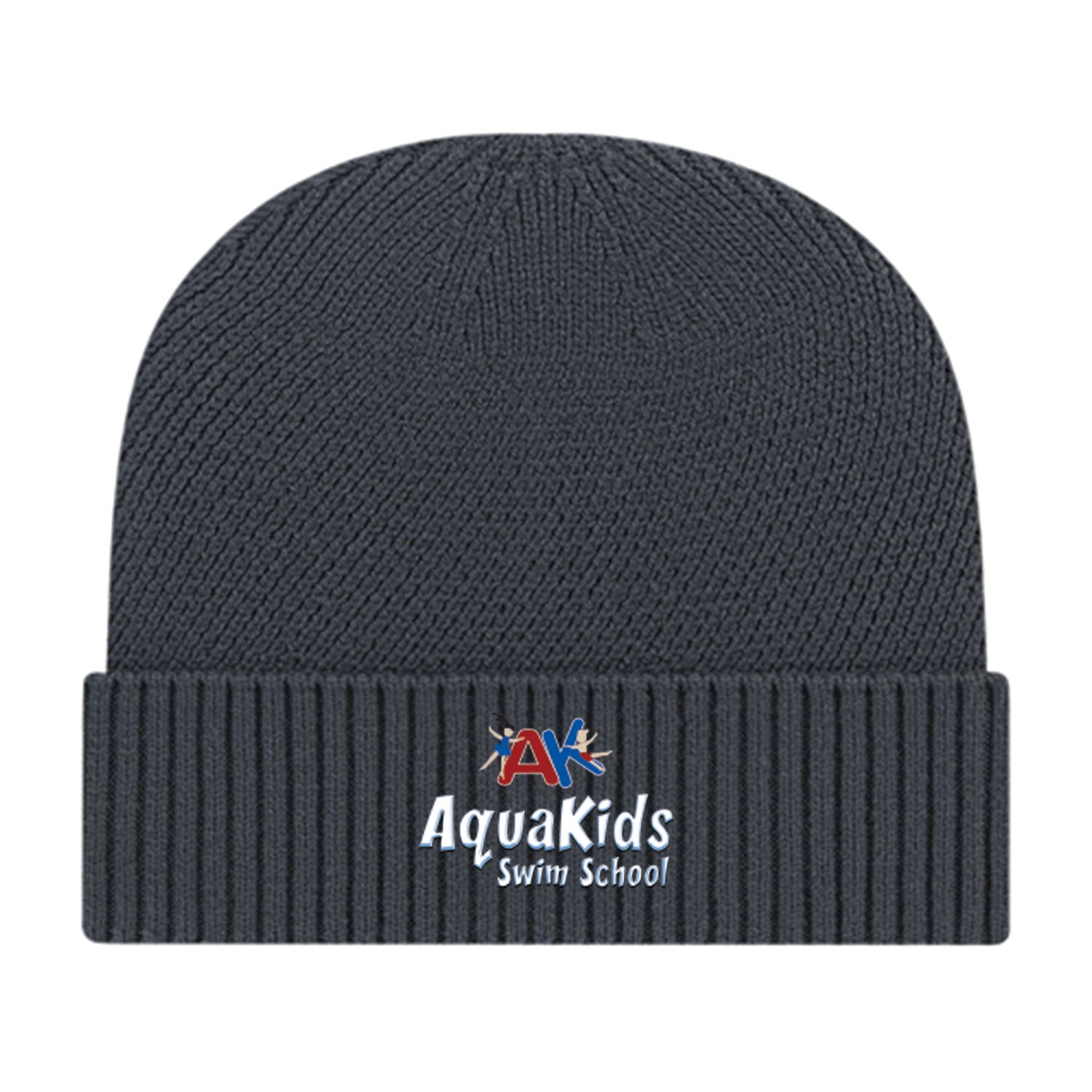AquaKids Swim School: Premium Recycled Knit Cap with Cuff