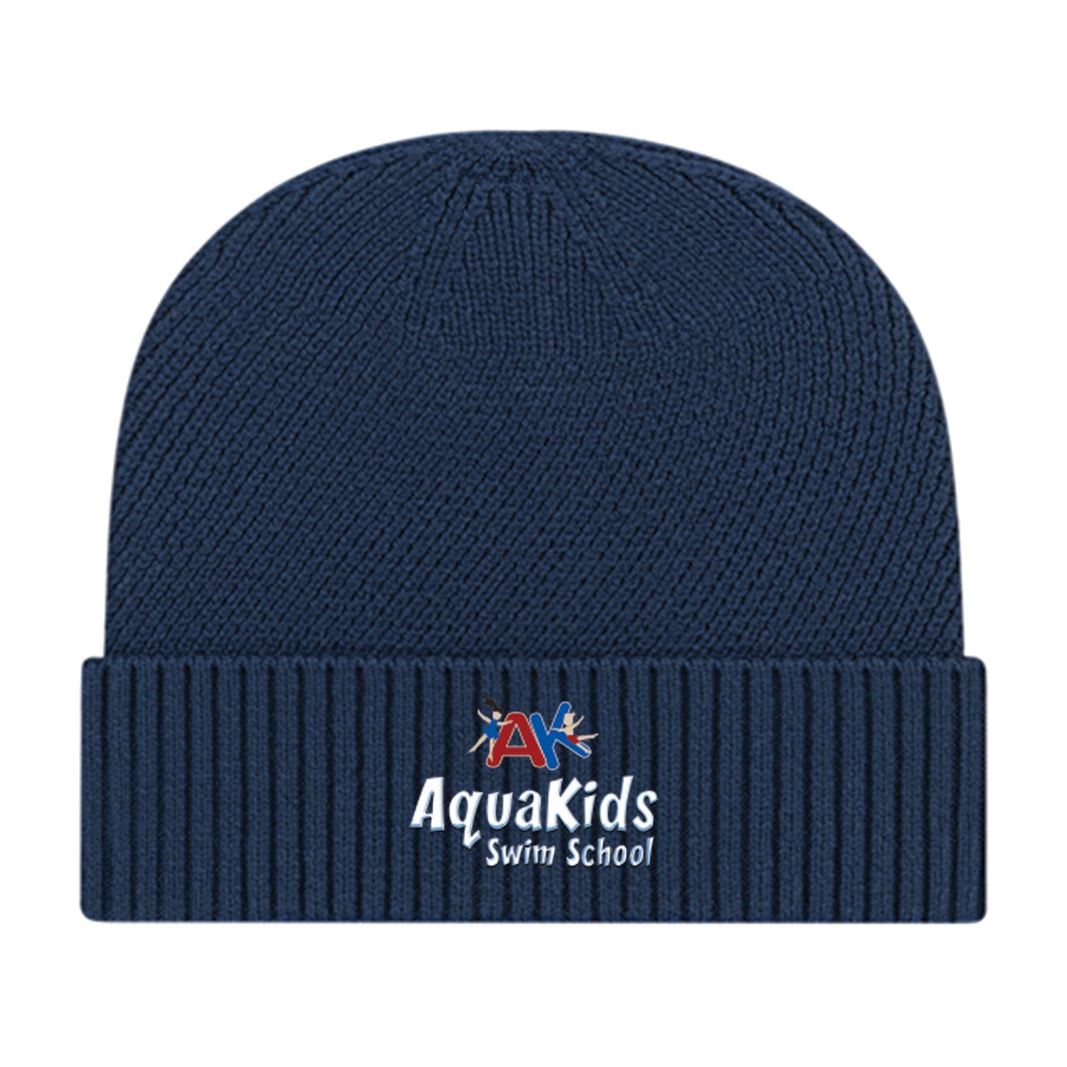 AquaKids Swim School: Premium Recycled Knit Cap with Cuff