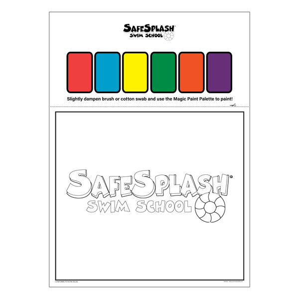 SafeSplash Swim School: Watercolor Paint Sheets