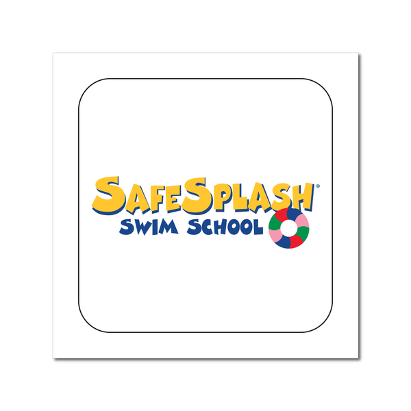 SafeSplash Swim School: 2" x 2" Rounded Corner Sticker