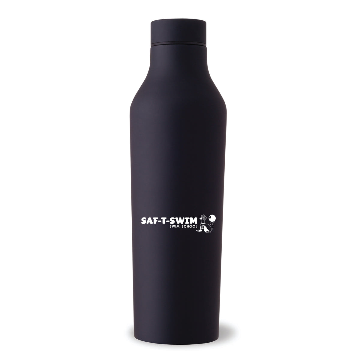 Saf-T-Swim: 20oz Stainless Steel Rubber Bottle