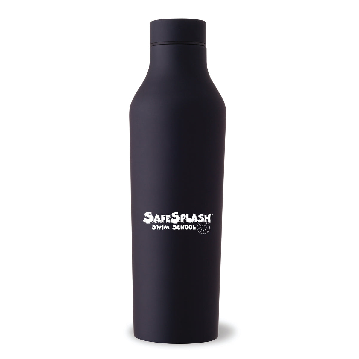 SafeSplash Swim School: 20oz Stainless Steel Rubber Bottle