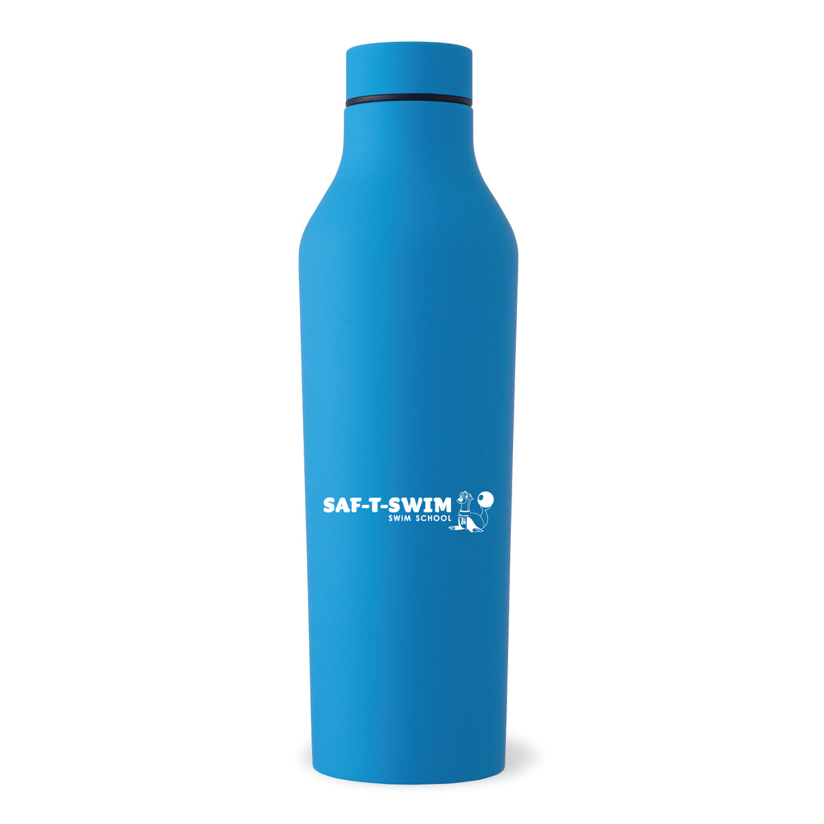 Saf-T-Swim: 20oz Stainless Steel Rubber Bottle