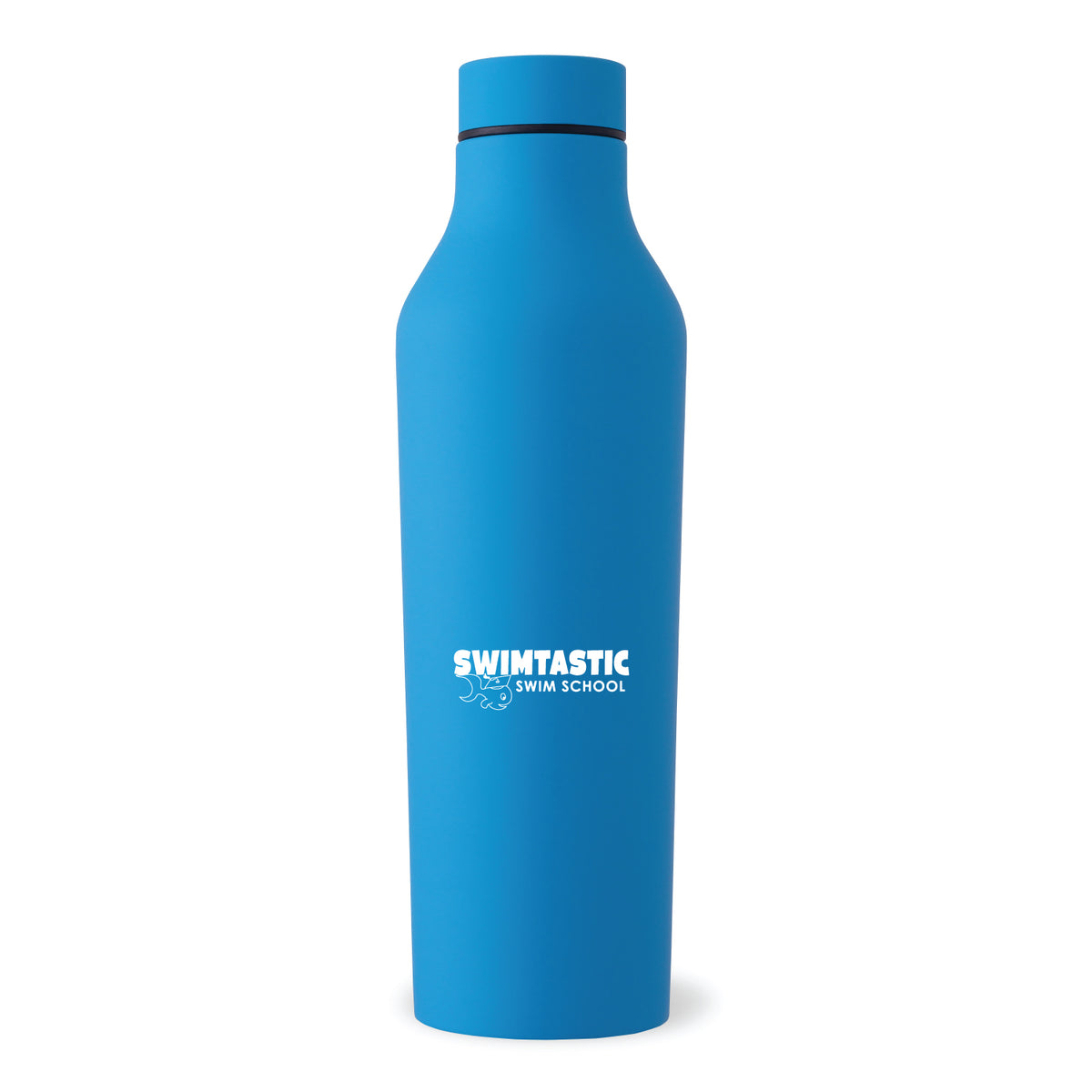 Swimtastic Swim School: 20oz Stainless Steel Rubber Bottle