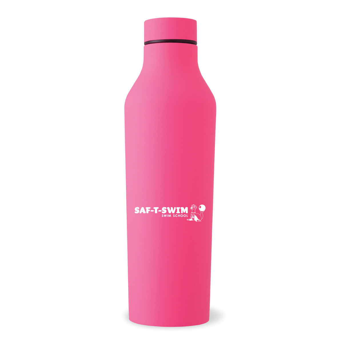 Saf-T-Swim: 20oz Stainless Steel Rubber Bottle