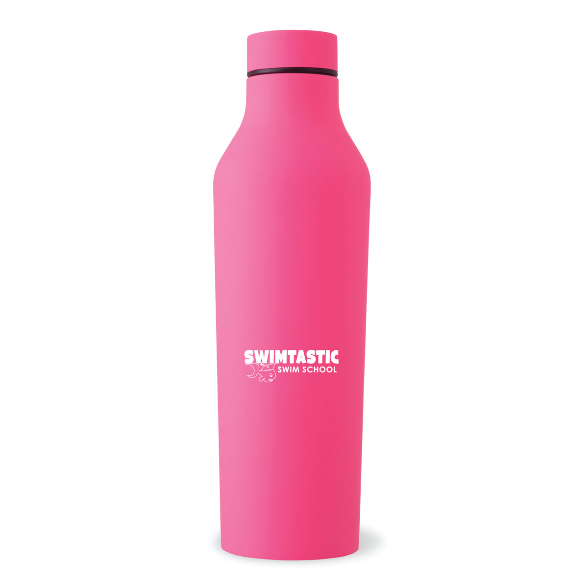 Swimtastic Swim School: 20oz Stainless Steel Rubber Bottle