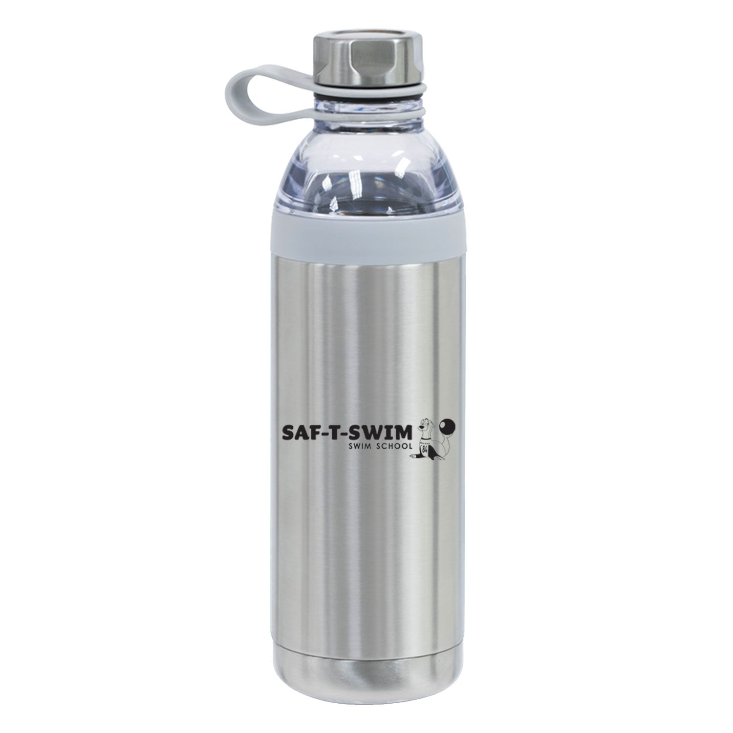 Saf-T-Swim: Dual Opening Stainless Steel Water Bottle