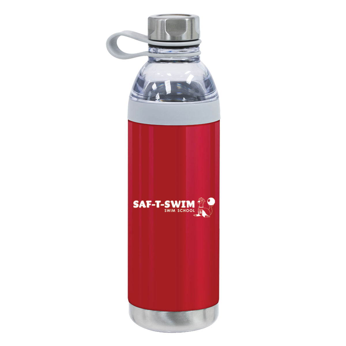 Saf-T-Swim: Dual Opening Stainless Steel Water Bottle