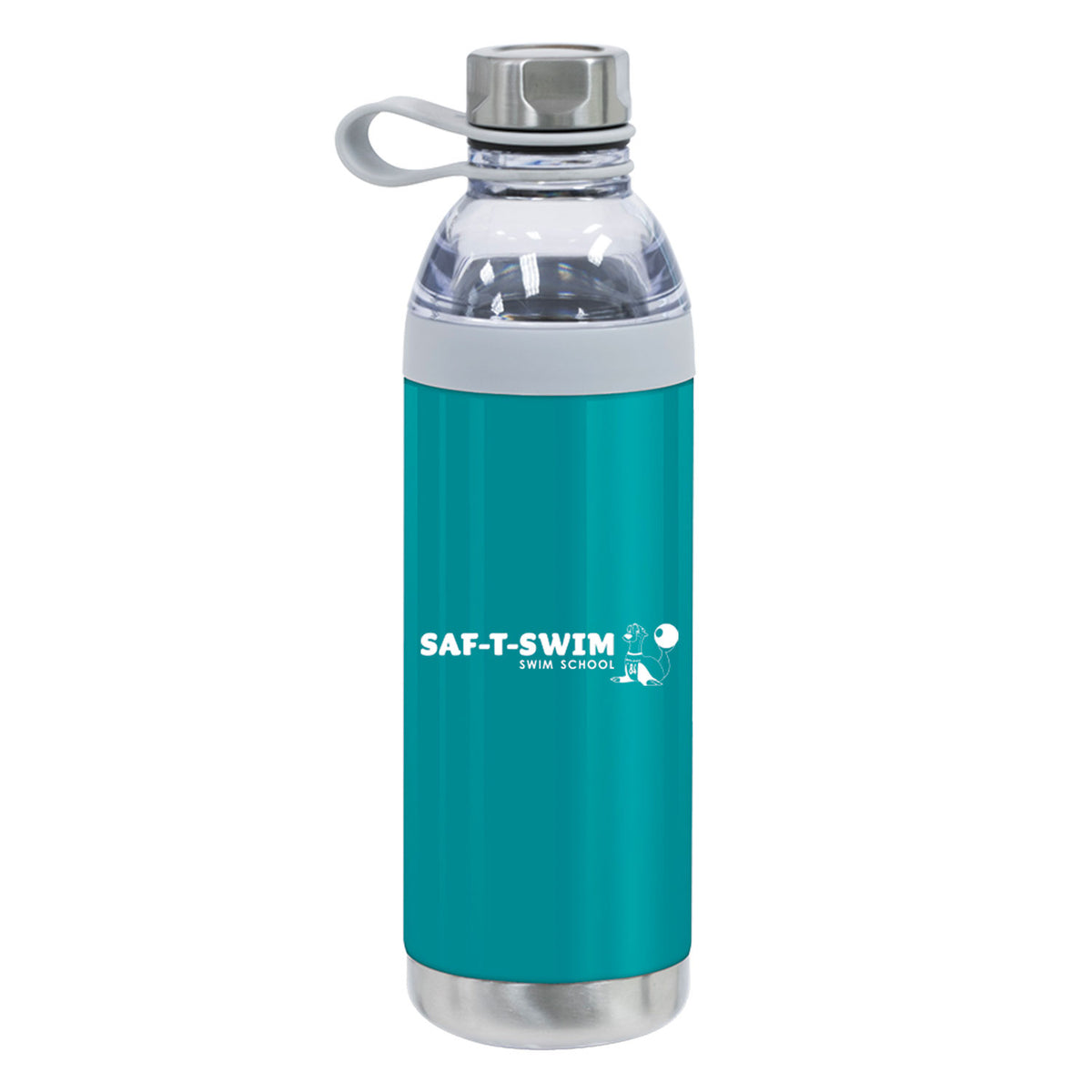 Saf-T-Swim: Dual Opening Stainless Steel Water Bottle