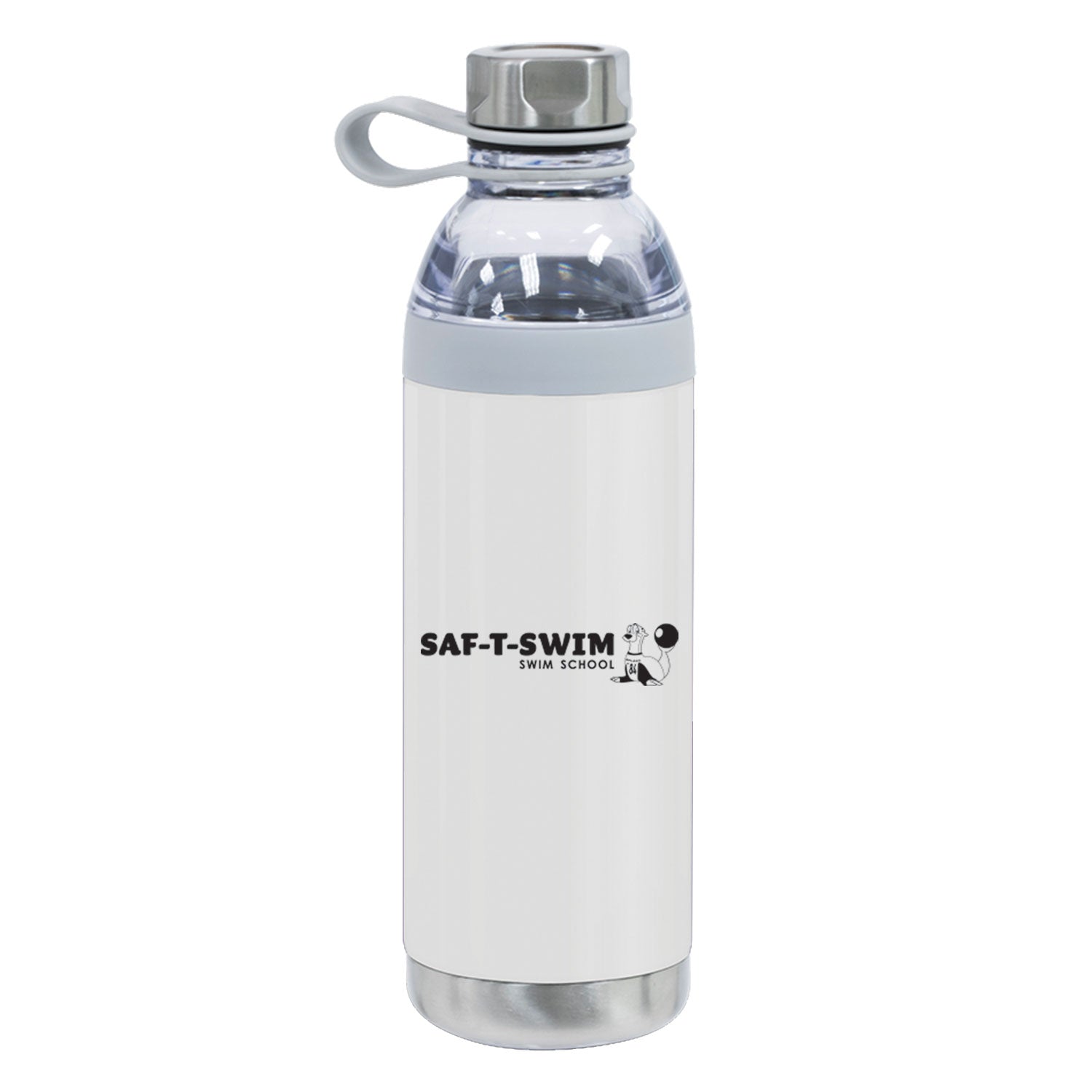 Saf-T-Swim: Dual Opening Stainless Steel Water Bottle