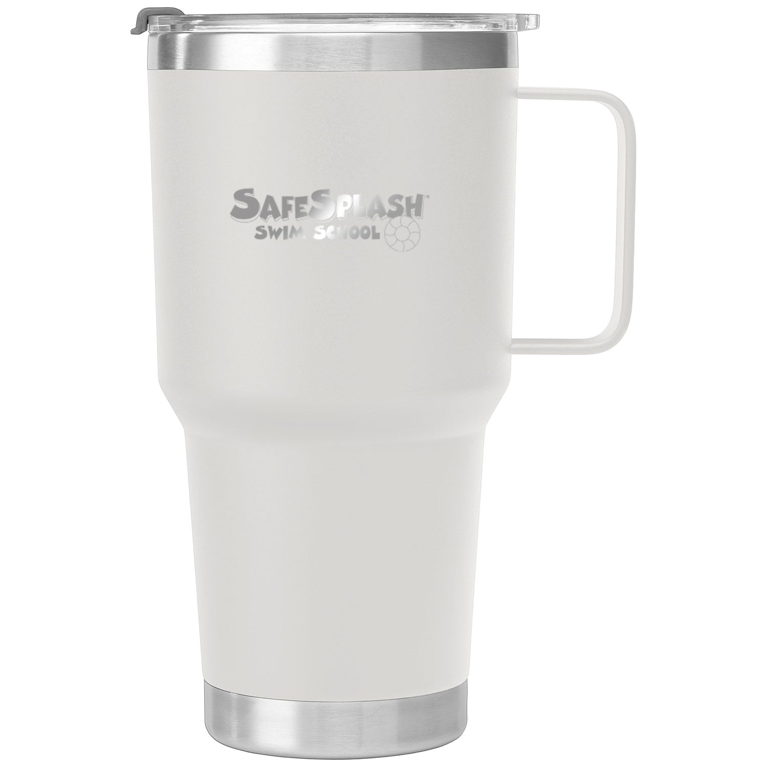 SafeSplash Swim School: 30oz Laser Engraved Stainless Steel Tumbler