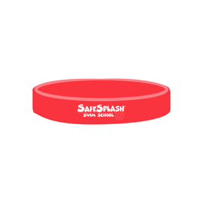 SafeSplash Swim School: 1/2" Debossed Color Filled Silicone Wristbands