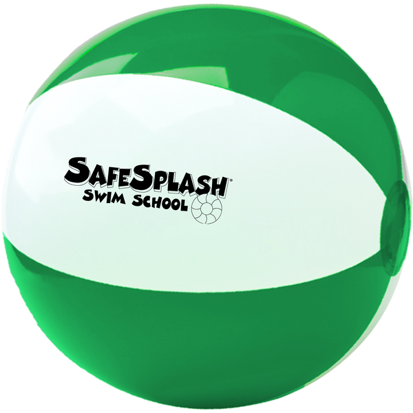 SafeSplash Swim School: 6" Two-Tone Beach Ball