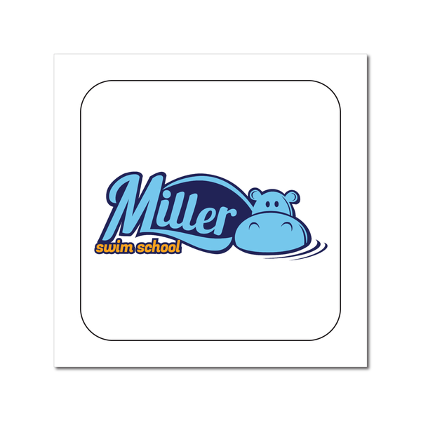 Miller Swim School: 2" x 2" Rounded Corner Sticker