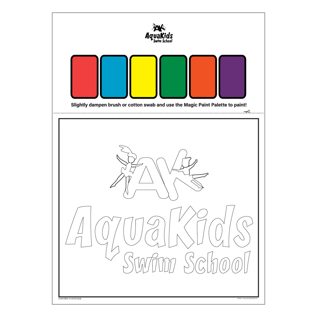AquaKids Swim School: Watercolor Paint Sheets