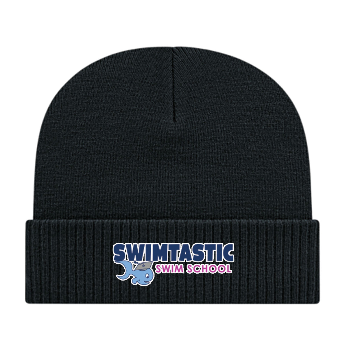 Swimtatstic Swim School: Knit Cap with Ribbed Cuff