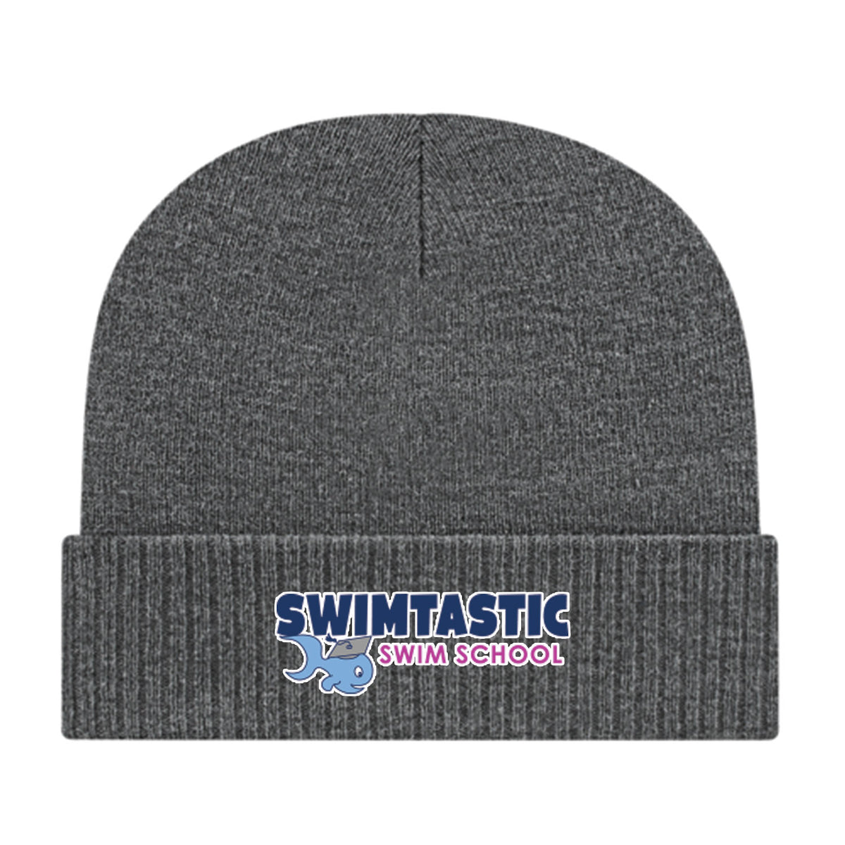 Swimtatstic Swim School: Knit Cap with Ribbed Cuff