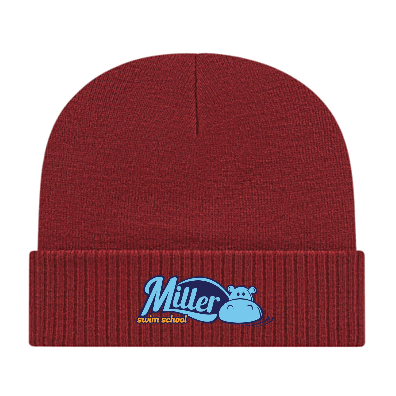 Miller Swim School: Knit Cap with Ribbed Cuff