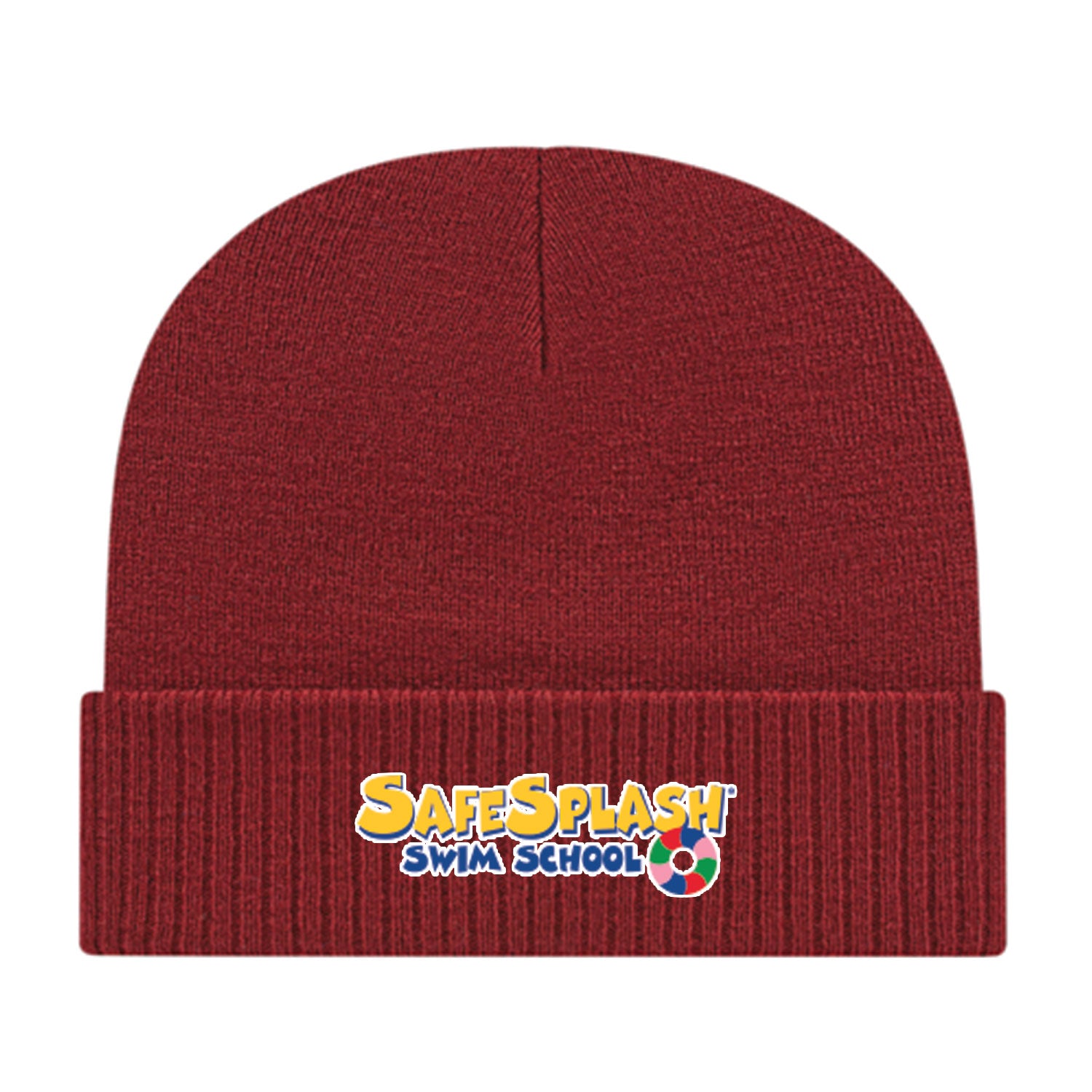 SafeSplash Swim School: Knit Cap with Ribbed Cuff