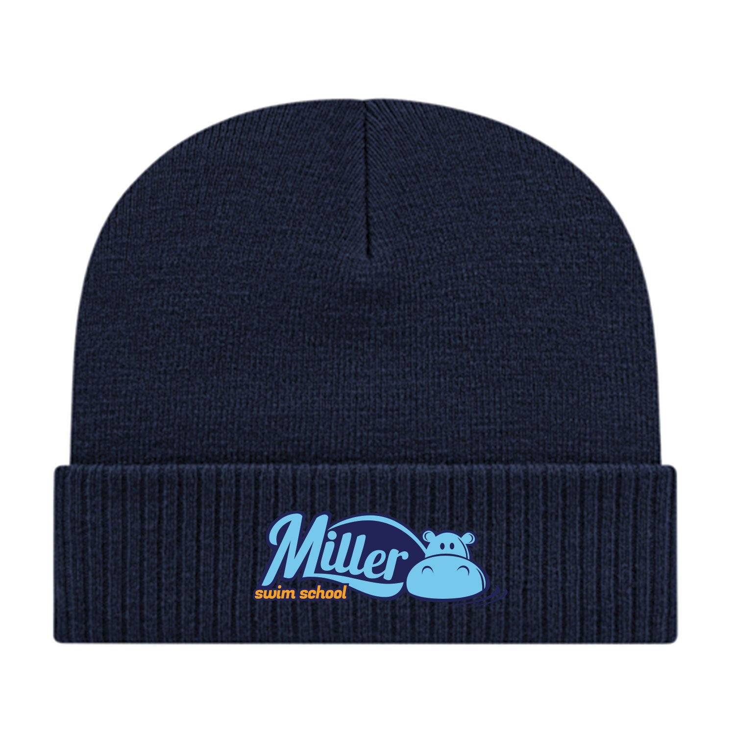 Miller Swim School: Knit Cap with Ribbed Cuff