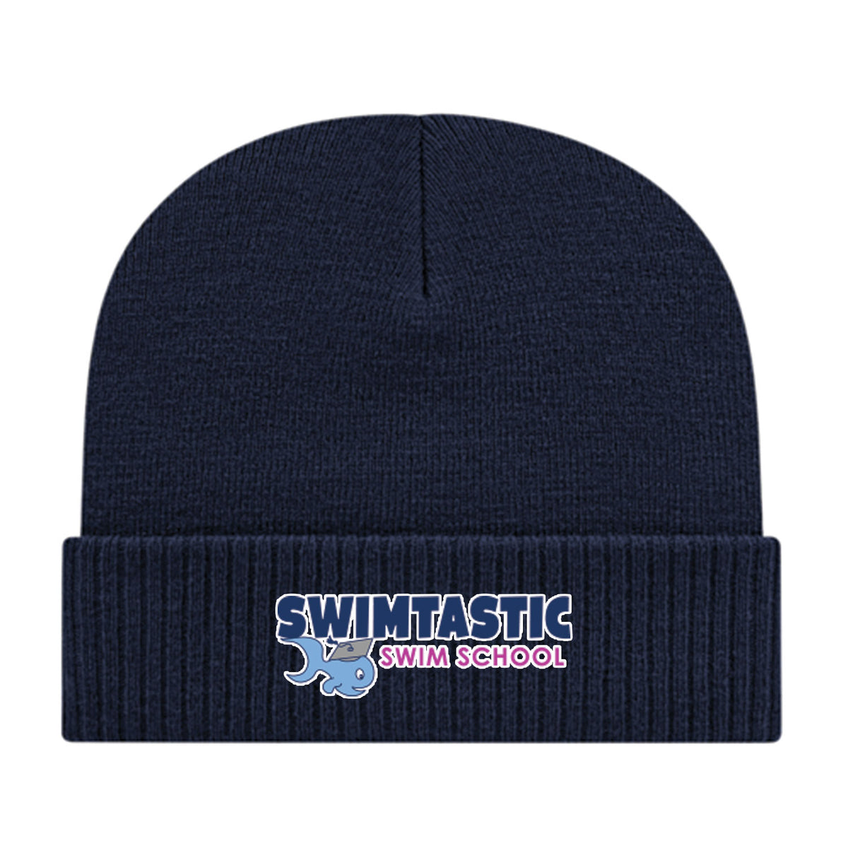 Swimtatstic Swim School: Knit Cap with Ribbed Cuff