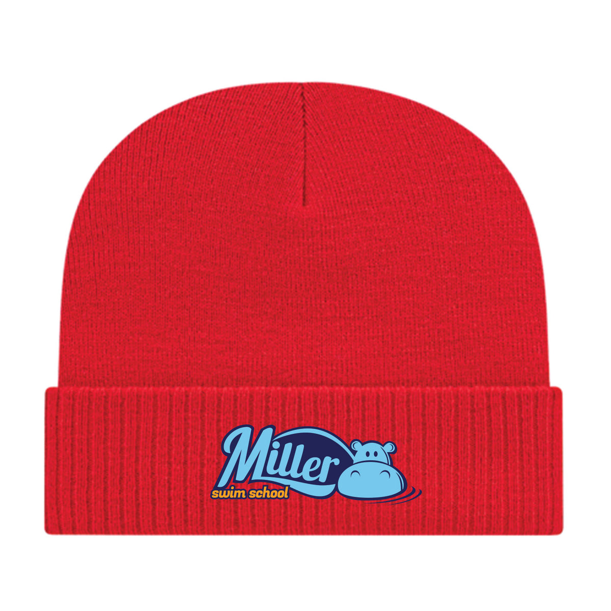 Miller Swim School: Knit Cap with Ribbed Cuff