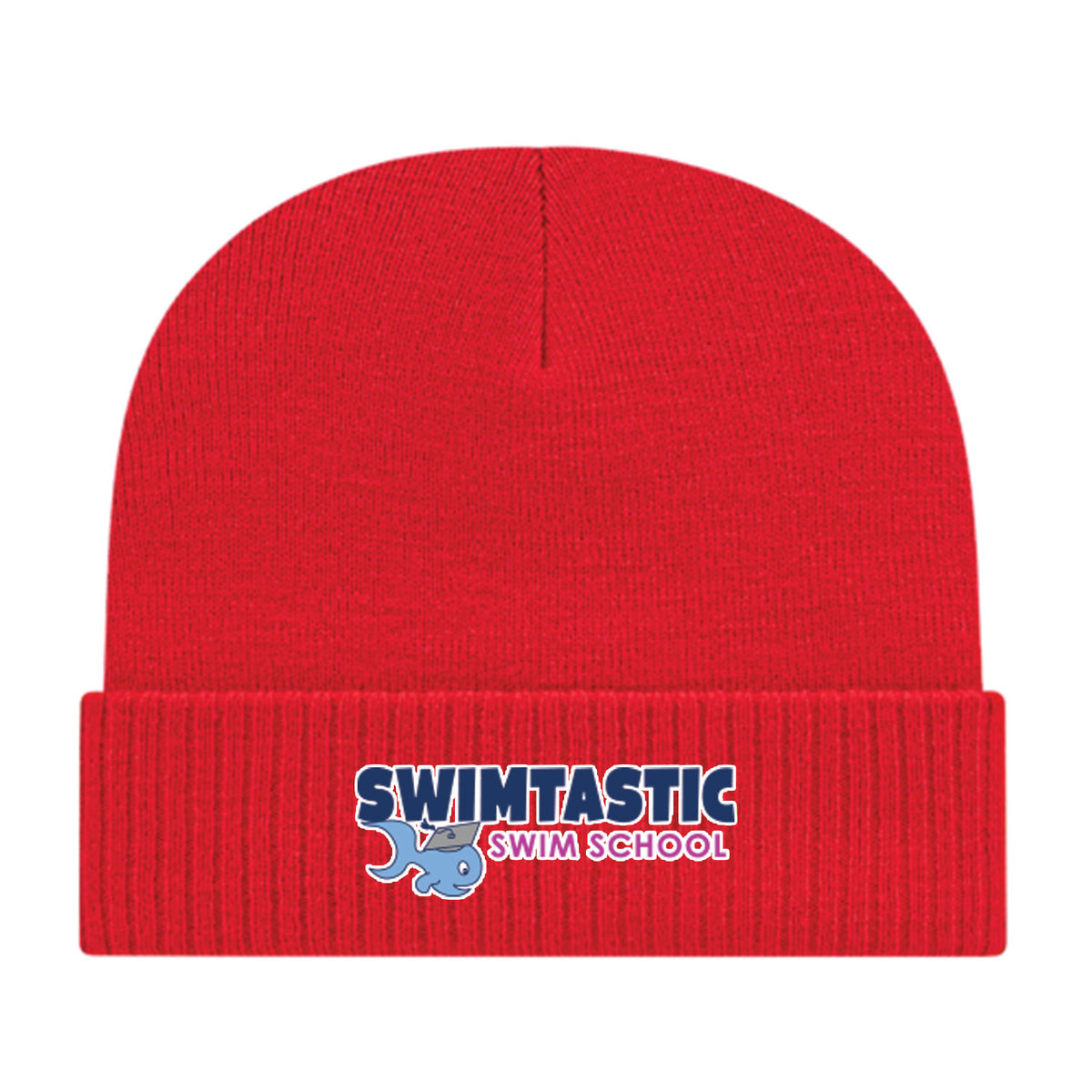 Swimtatstic Swim School: Knit Cap with Ribbed Cuff