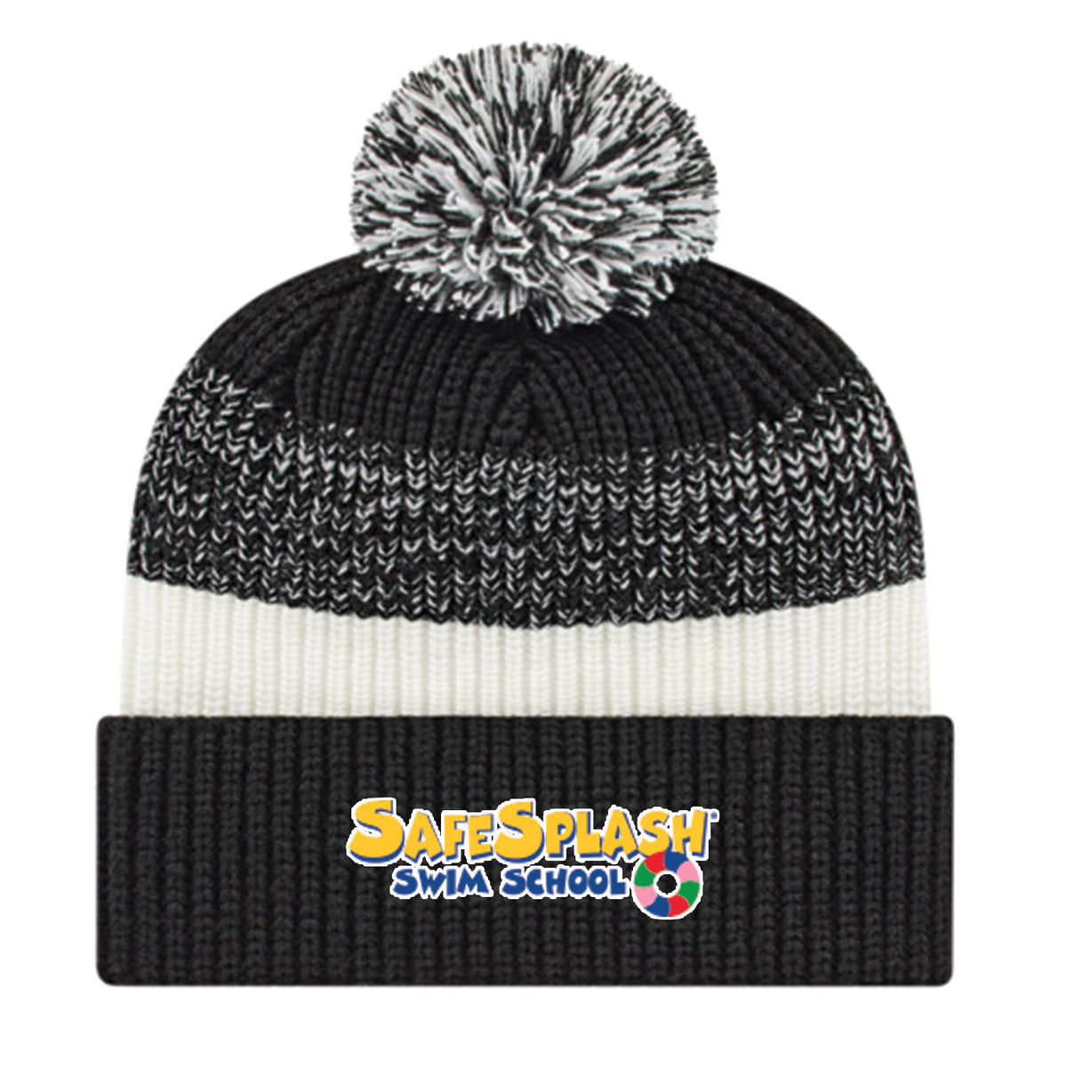 SafeSplash Swim School: Thick Ribbed Knit Cap with Cuff