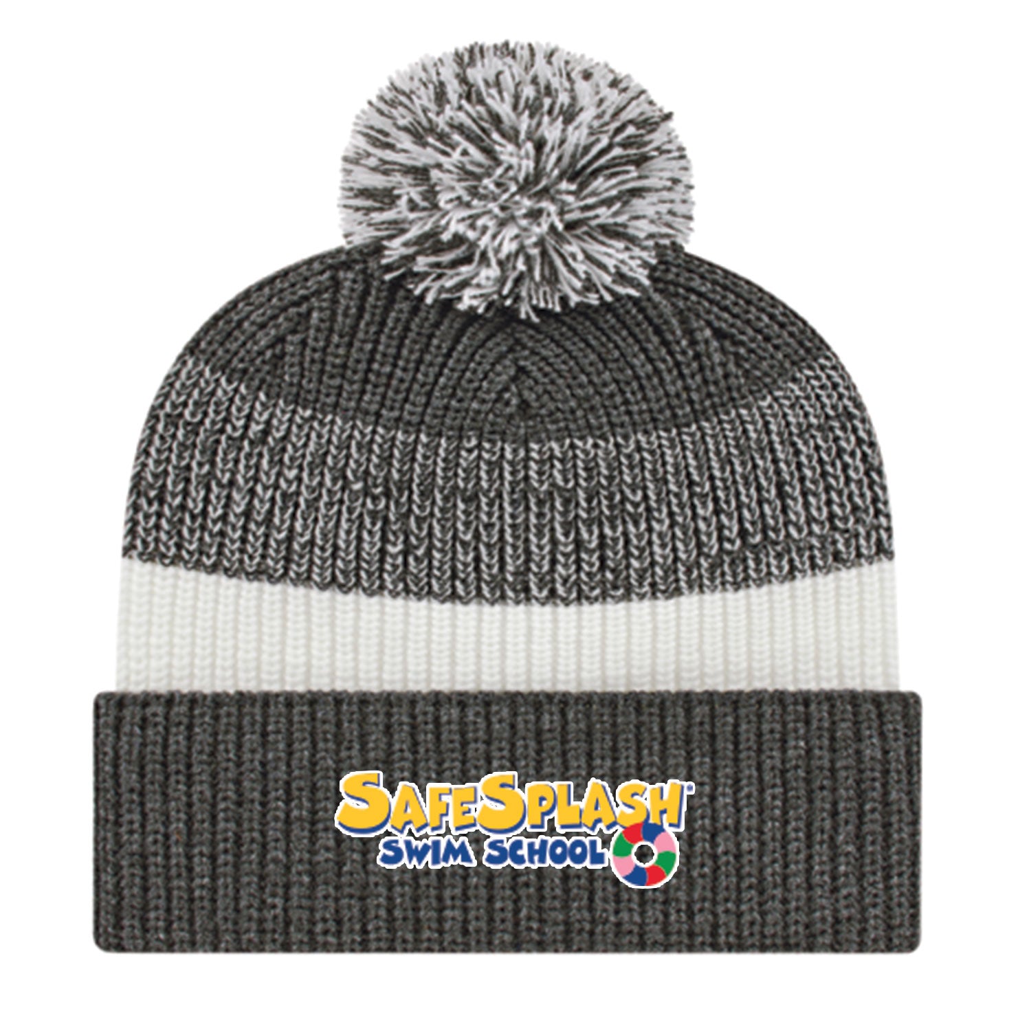 SafeSplash Swim School: Thick Ribbed Knit Cap with Cuff