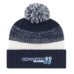 Saf-T-Swim: Thick Ribbed Knit Cap with Cuff