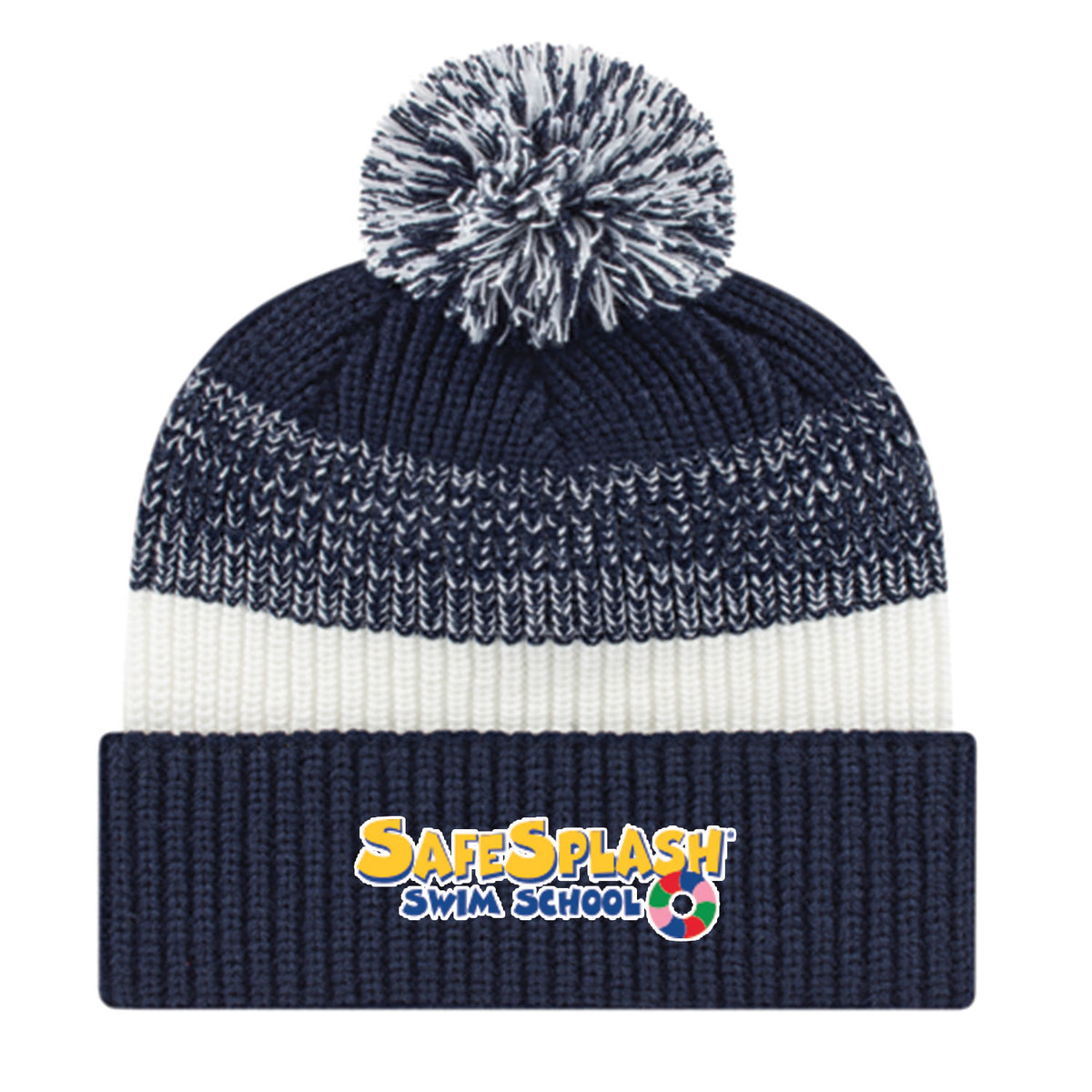 SafeSplash Swim School: Thick Ribbed Knit Cap with Cuff