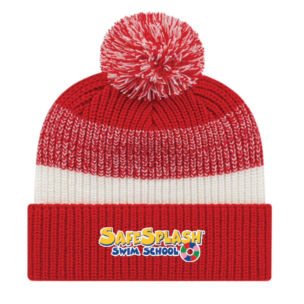 SafeSplash Swim School: Thick Ribbed Knit Cap with Cuff