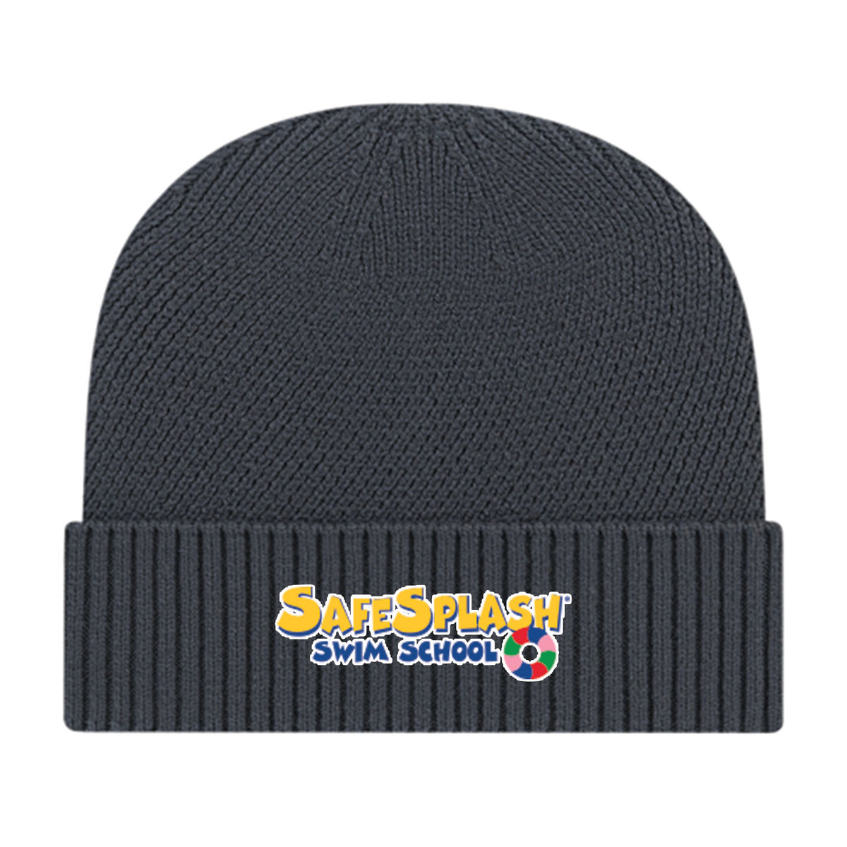 SafeSplash Swim School: Premium Recycled Knit Cap with Cuff